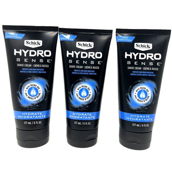 Schick Hydro Sense Hydrate Shave Cream with Olive Oil for Men, 6 Ounce, 3 Pack - Picture 4 of 4